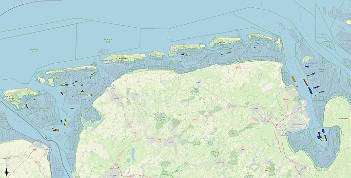 Muschelkulturen und Langleinenkulturfl�chen
